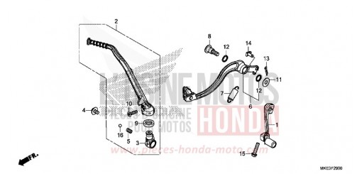 PEDAL/KICK STARTER ARM CRF450RXJ de 2018